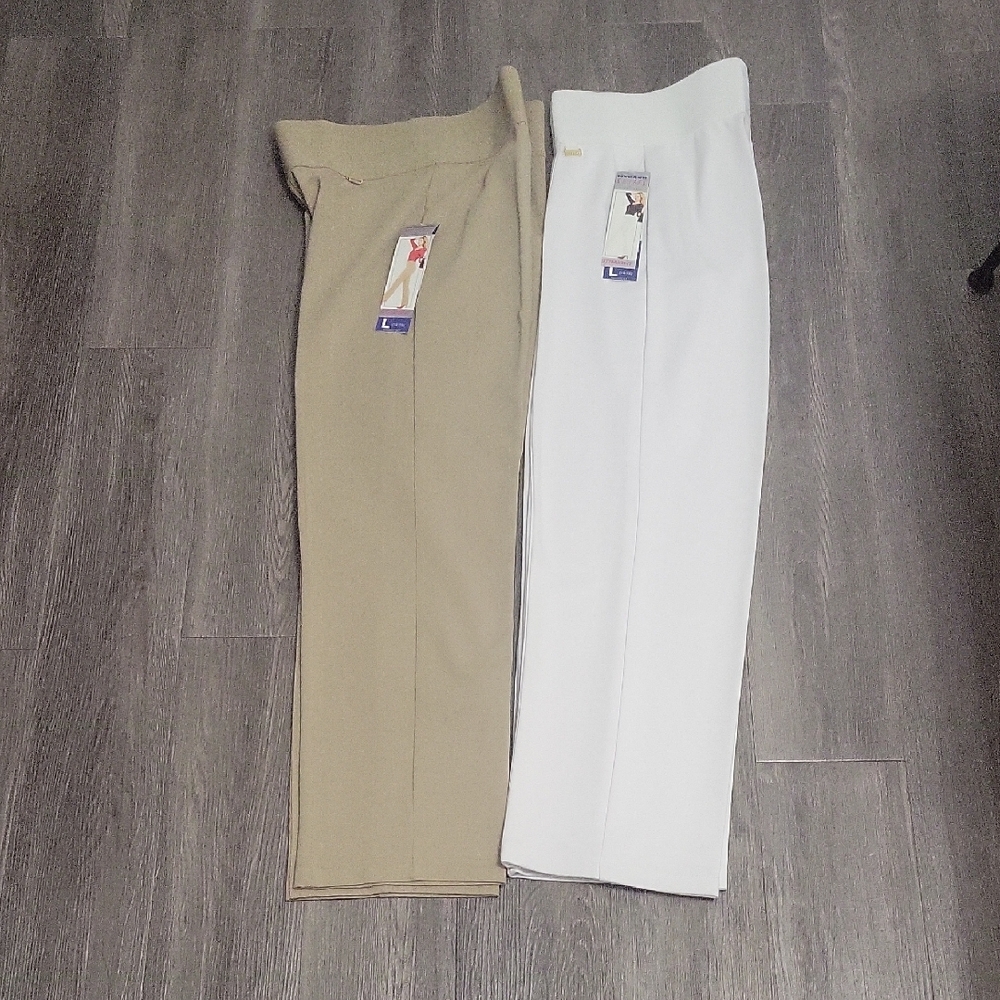 Peter Nygard Beige Slim Trousers